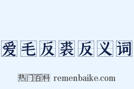 爱毛反裘反义词是什么意思的图片